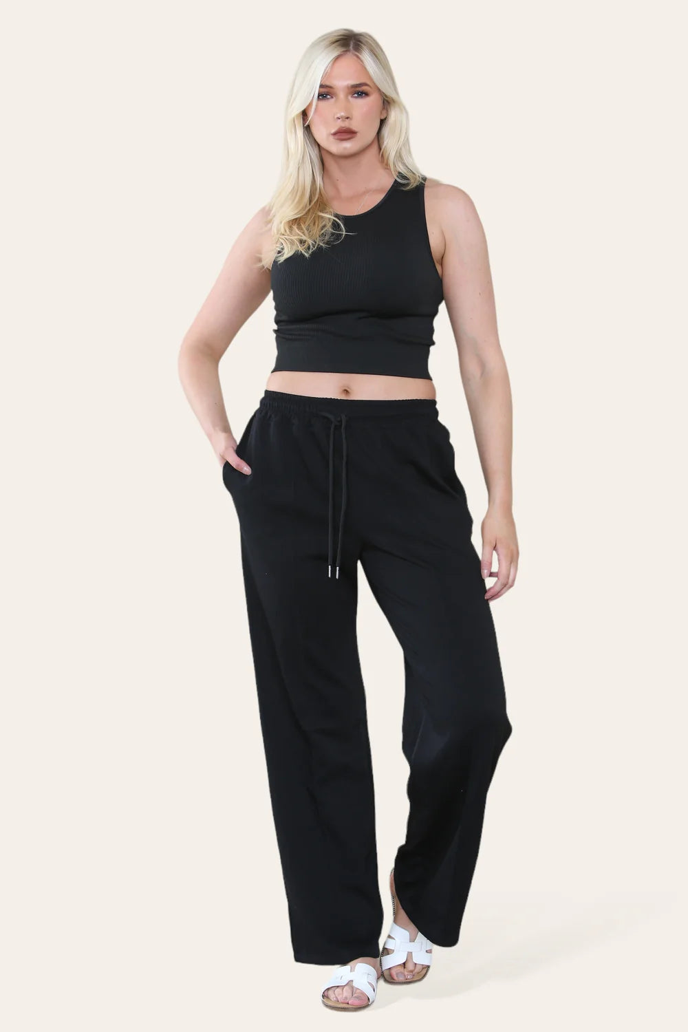 Black Plain Jogger Trouser
