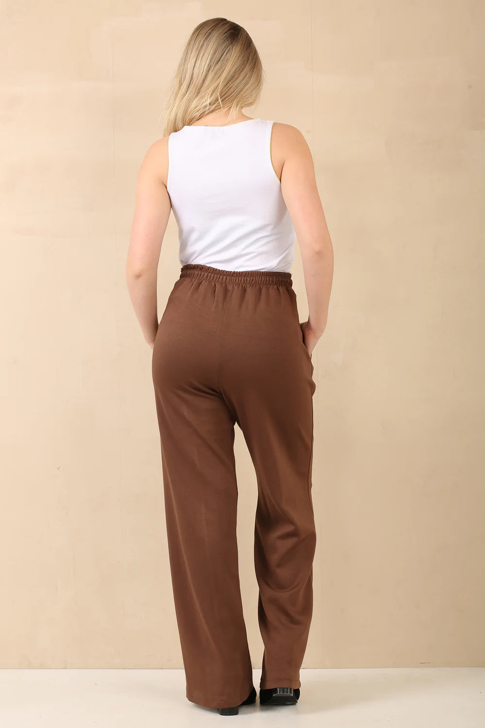 Brown Plain Jogger Trouser