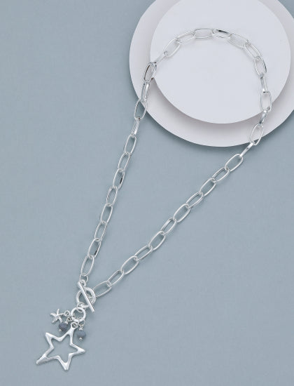 Necklace Wide Chain Star