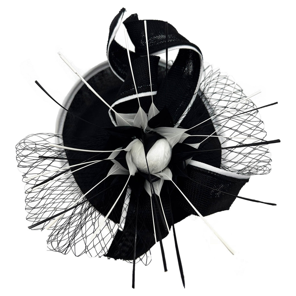 Fascinator Black and White