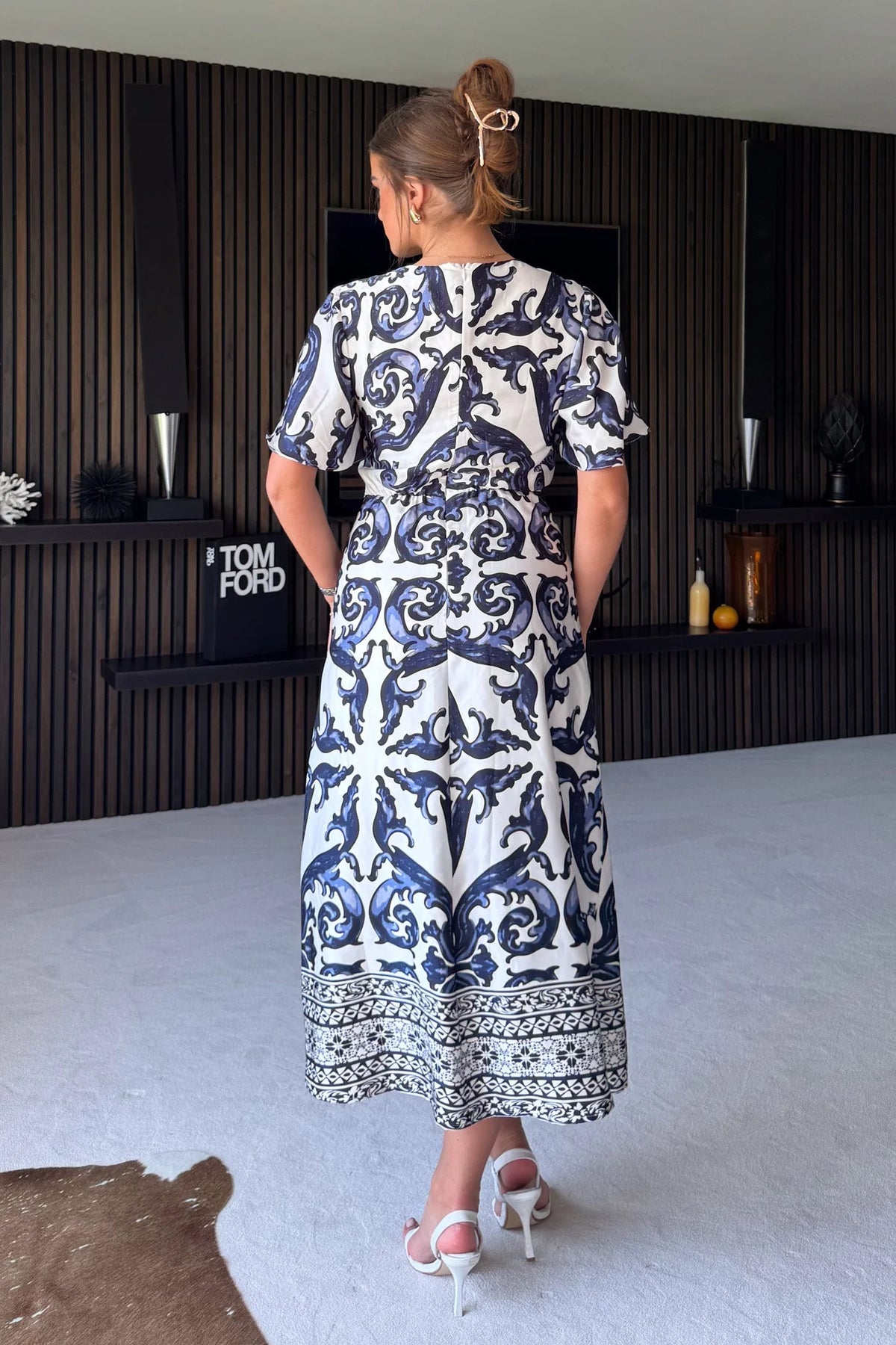 Dress Navy and White