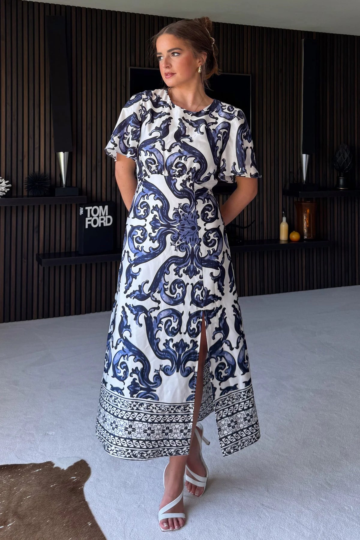 Dress Navy and White