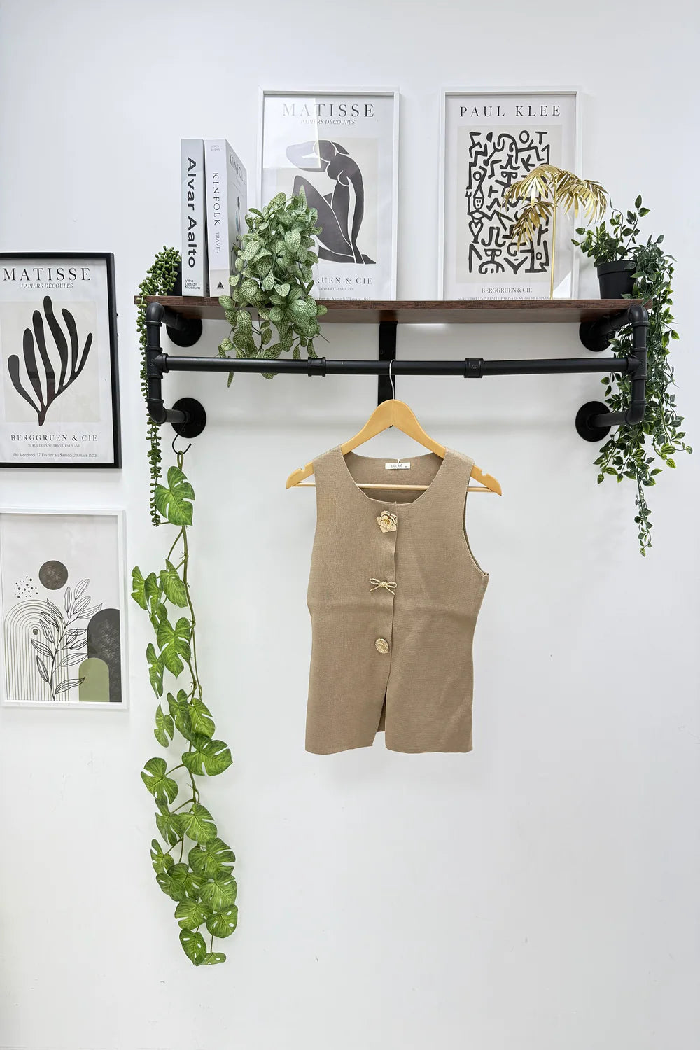 Beige Jewelled Waist Coat
