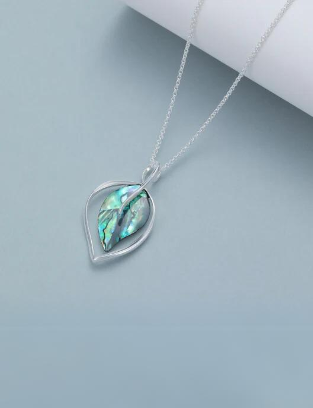 Necklace Silver Chain Mother OF Pearl Pendant