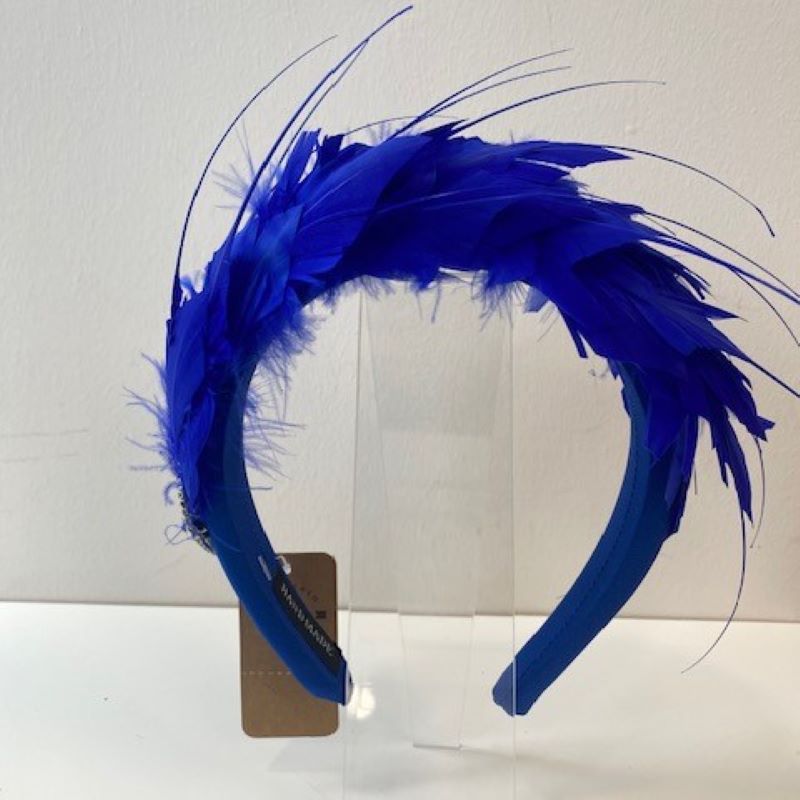 Royal Blue Feather Headband