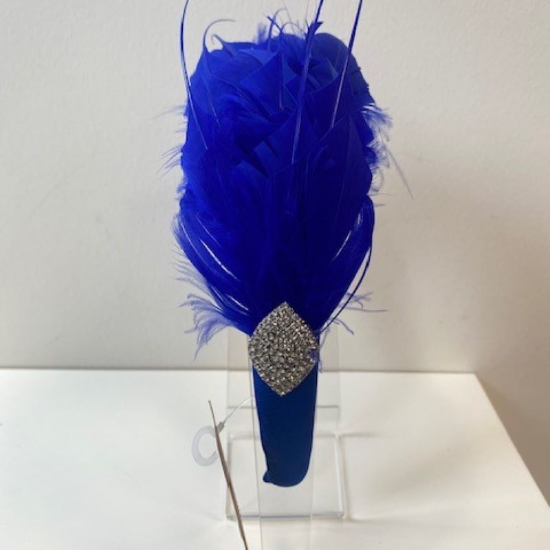 Royal Blue Feather Headband