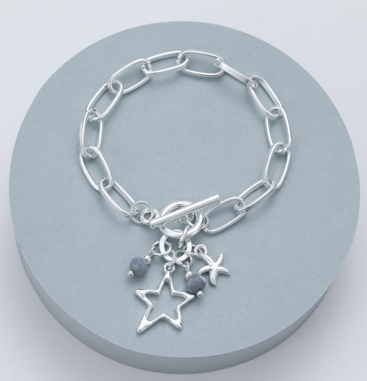 Bracelet Wide Link Star Charm