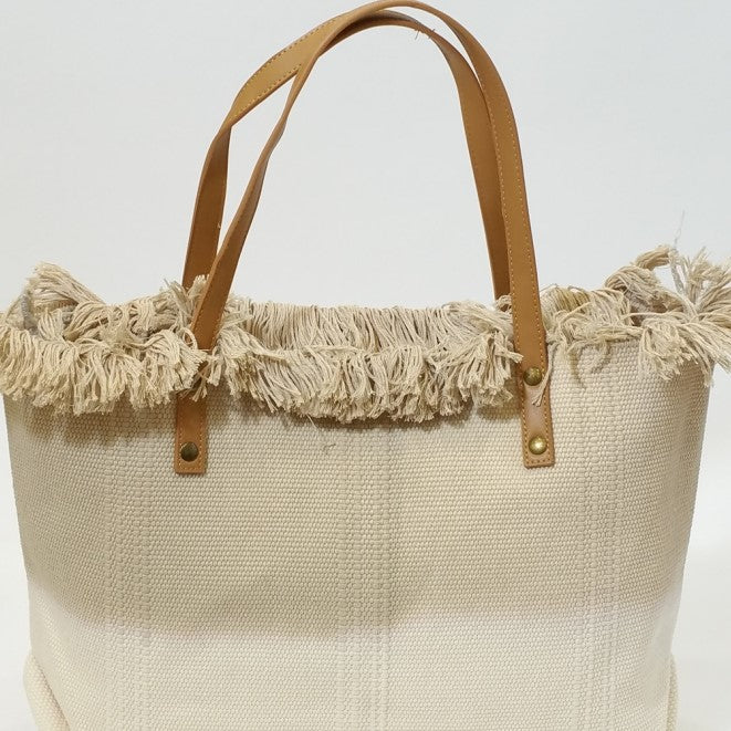 Fringed  Embroidered Beach Bag