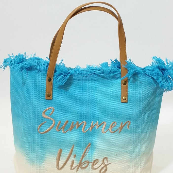 Fringed Embroidered Beach Bag