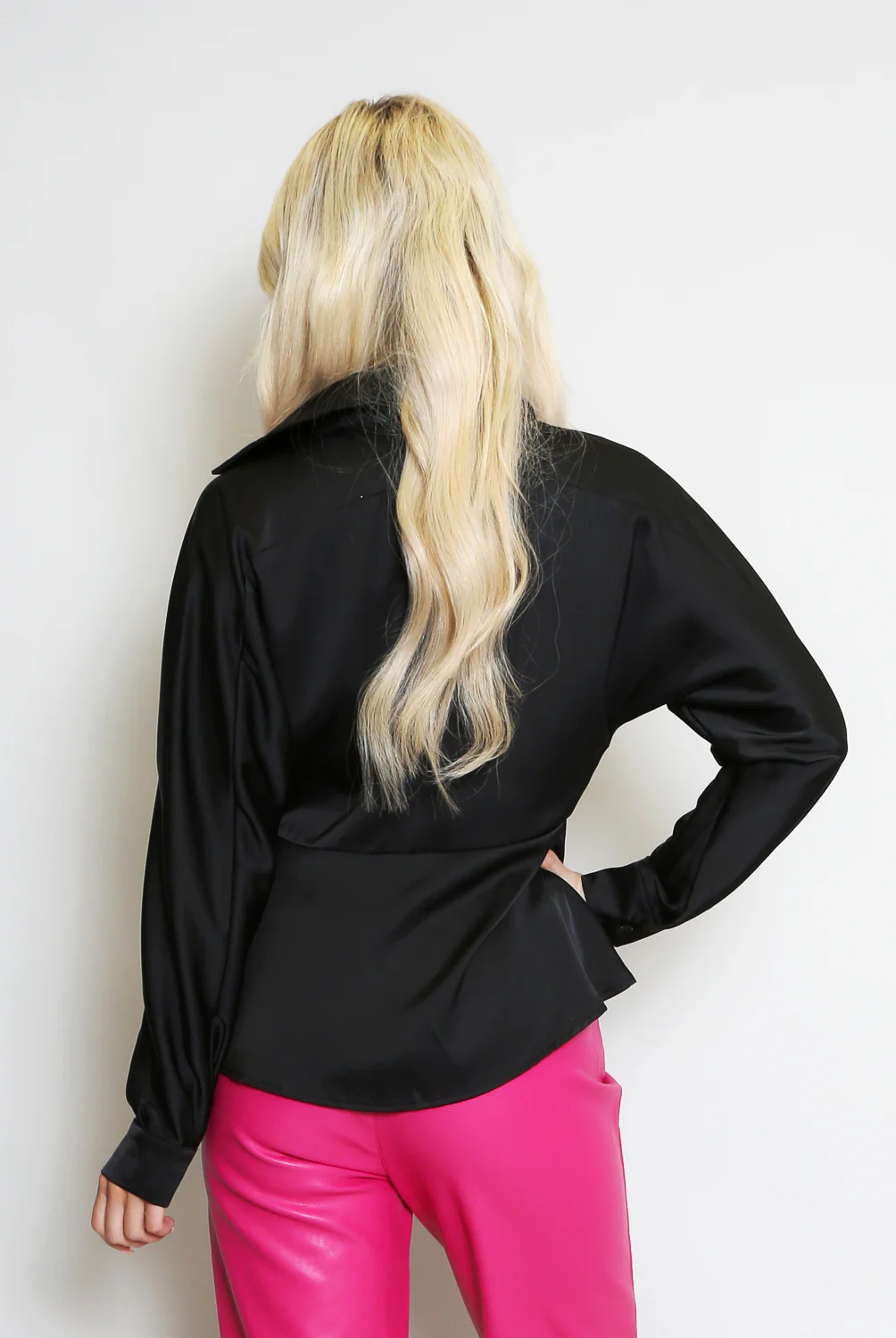 Top Blouse Black Crossover