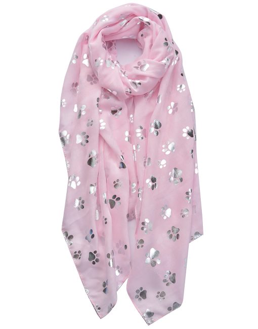 Scarve Paw Print Baby Pink